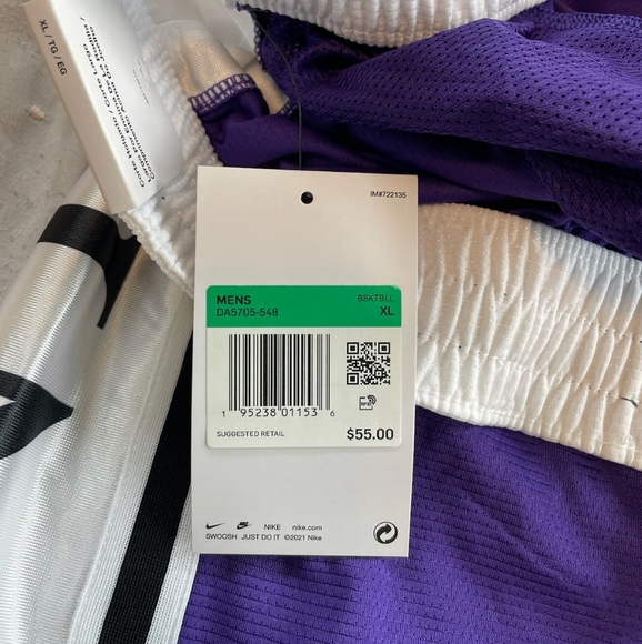 Nike loose fit above the knee fit basketball shorts w/ pockets purple size XL - Picture 5 of 6